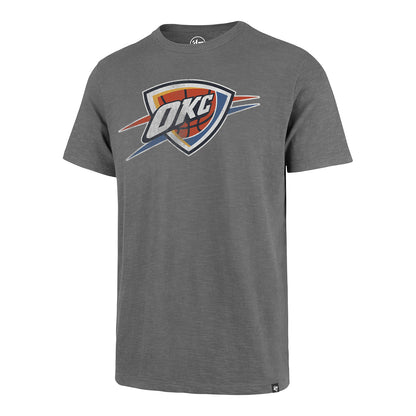 OKC THUNDER 47 BRAND GRIT FRANKLIN T-SHIRT in Grey - Front View