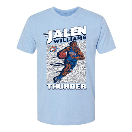 OKC THUNDER JALEN WILLIAMS ACTION T-SHIRT In Blue - Front View