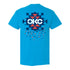 OKC Thunder Diamond Pattern Native T-Shirt in Blue - Back Front