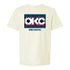 OKC Thunder Basketball Native Crest T-Shirt in White - Front View