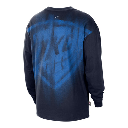 OKC Thunder Nike 2026-27 Pre Game Shooting Shirt in Navy - Back View