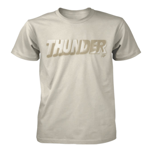 OKC Thunder FISLL Tonal Wave T-Shirt in Brown - Front View