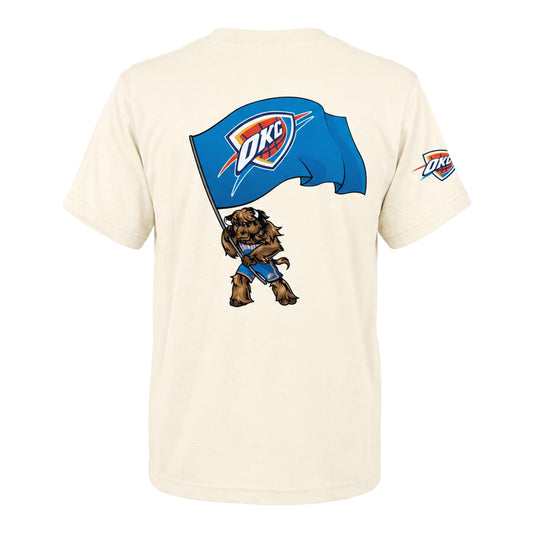 OKC Thunder FISLL Rumble Flag T-Shirt in White - Back View