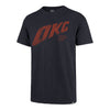 OKC THUNDER CITY EDITION PREGAME SCRUM T-SHIRT IN BLACK - FRONT VIEW