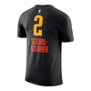 2024-25 OKLAHOMA CITY THUNDER SHAI GILGEOUS-ALEXANDER CITY EDITION NAME & NUMBER T-SHIRT IN BLACK - BACK VIEW