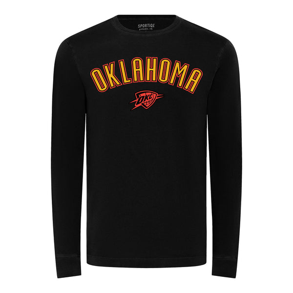 2024-25 OKC THUNDER SPORTIQE CITY EDITION MOHAVE LONG SLEEVE T-SHIRT - front view