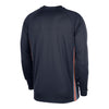 2025-26 CITY EDITION OKC THUNDER NIKE LONG SLEEVE PREGAME TOP in Navy - Back View