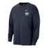 2025-26 CITY EDITION OKC THUNDER NIKE LOGO LONG SLEEVE T-SHIRT in Blue - Front View