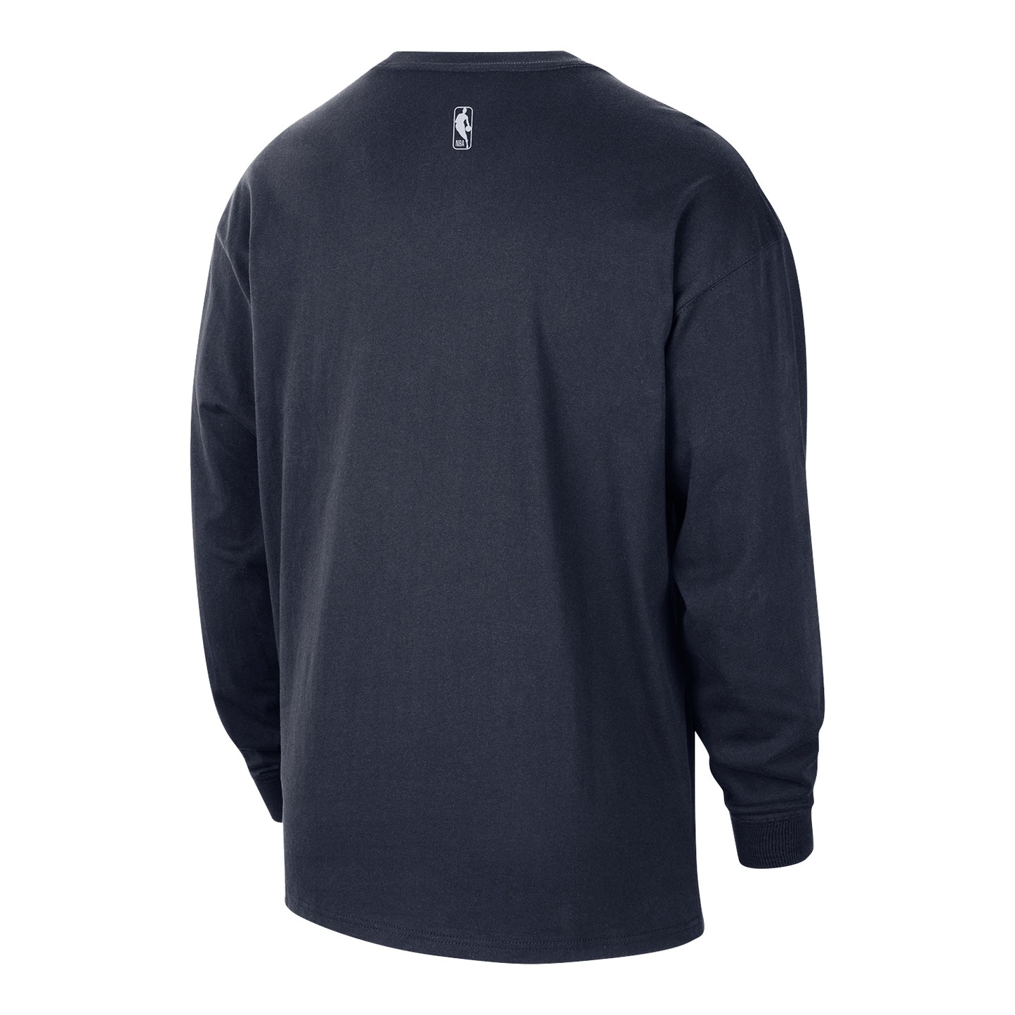 2025-26 CITY EDITION OKC THUNDER NIKE LOGO LONG SLEEVE T-SHIRT in Blue - Back View