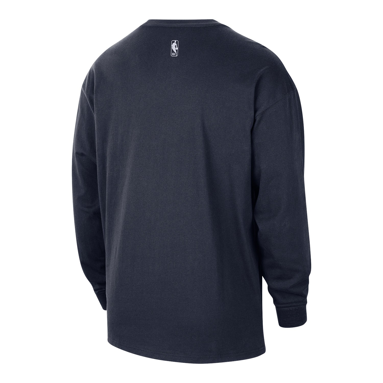 2025-26 CITY EDITION OKC THUNDER NIKE LOGO LONG SLEEVE T-SHIRT in Blue - Back View