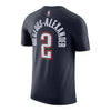 2025-26 CITY EDITION OKC THUNDER NIKE SGA N&N T-SHIRT in Navy - Back View