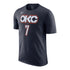 2025-26 CITY EDITION OKC THUNDER NIKE CHET HOLMGREN N&N T-SHIRT in Navy - Front View