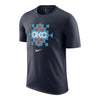 2025-26 CITY EDITION OKC THUNDER NIKE LOGO T-SHIRT in Navy - Front View