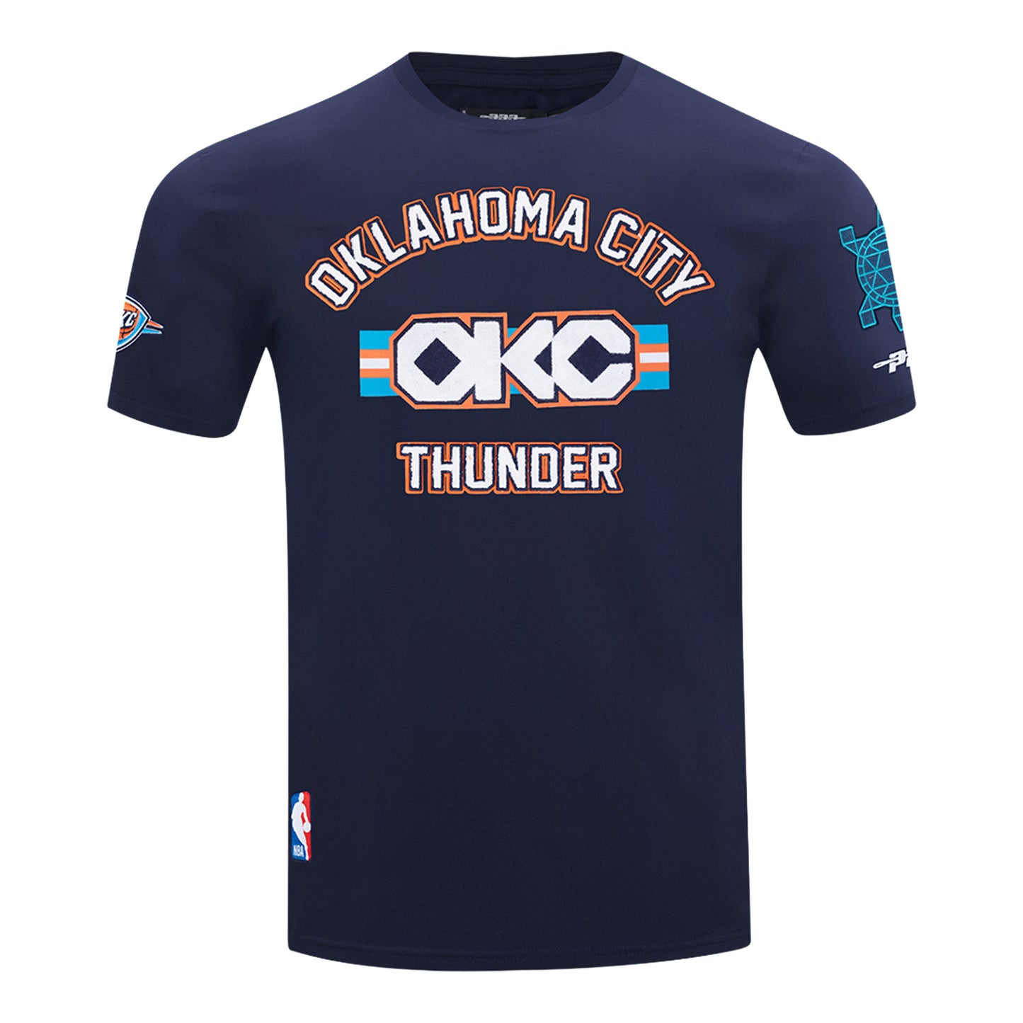 2025-26 CITY EDITION OKC THUNDER PRO STANDARD T-SHIRT in Blue - Front View