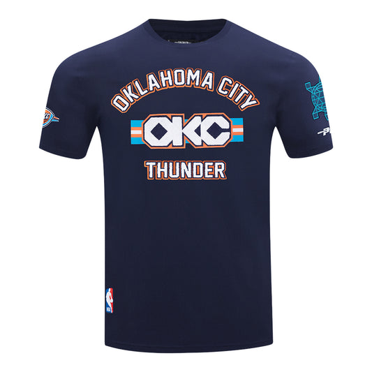 2025-26 CITY EDITION OKC THUNDER PRO STANDARD T-SHIRT in Blue - Front View