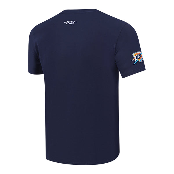 2025-26 CITY EDITION OKC THUNDER PRO STANDARD T-SHIRT in Blue - Back Left View