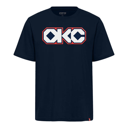 OKC Thunder Sportiqe City Edition 2025-26 Native Turtle Duke T-Shirt in Blue - Front View