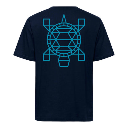 OKC Thunder Sportiqe City Edition 2025-26 Native Turtle Duke T-Shirt in Blue - Back View