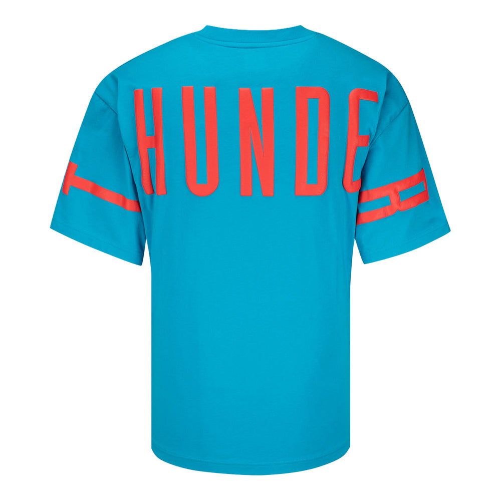 OKC Thunder Native Bold Wordmark T-Shirt in Blue - Back View