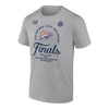 OKC THUNDER 2025 WCF CHAMPIONS LOCKER ROOM T-SHIRT in Grey - Front View