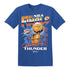 OKC THUNDER 2025 NBA FINALS VINTAGE HOOP & TROPHY T-SHIRT in Blue - Front View
