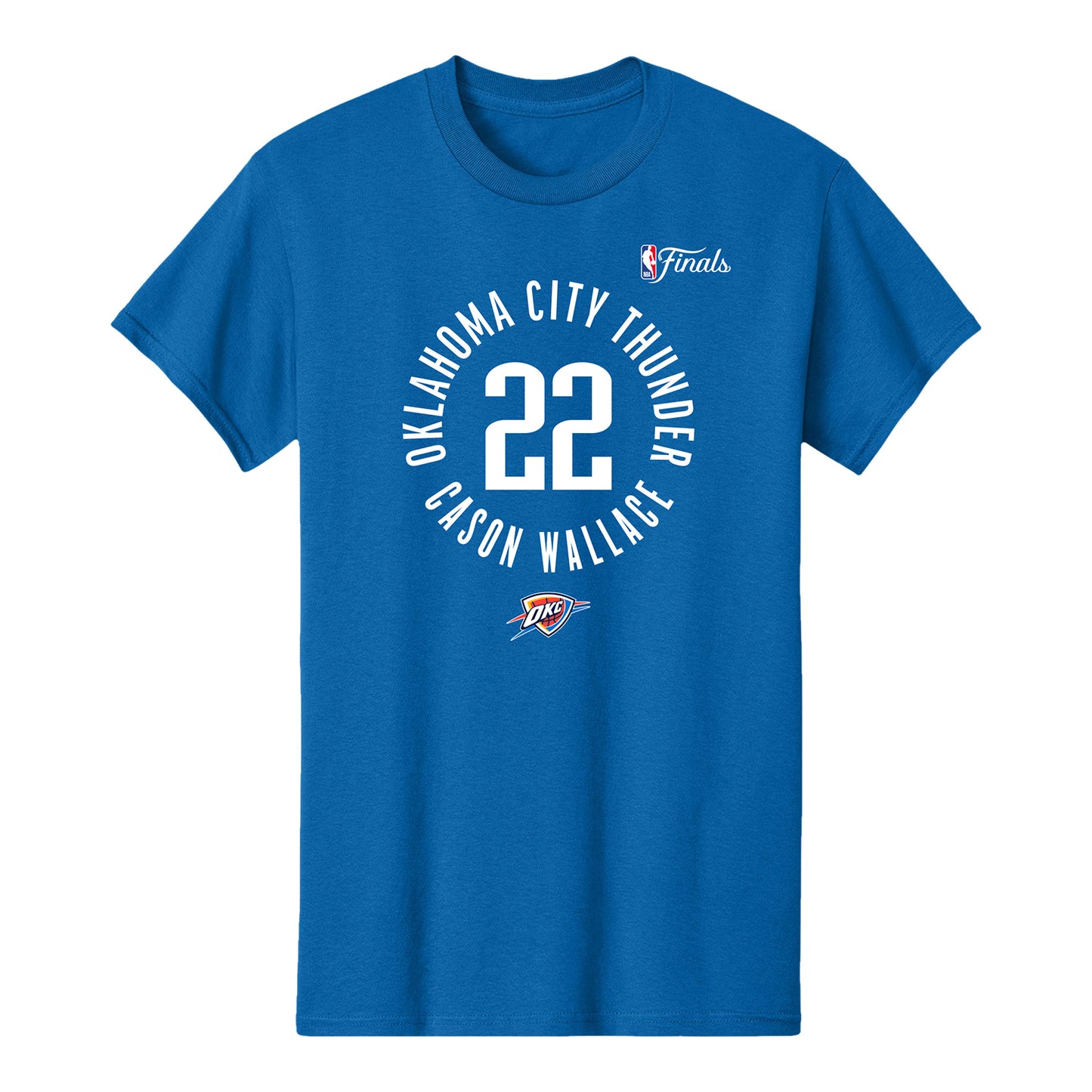 OKC THUNDER CASON WALLACE CIRCLE NBA FINALS N&N T-SHIRT