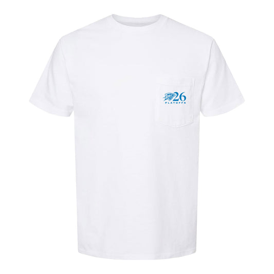 OKC Thunder IOG 2026 Playoffs For The Game Pocket T-Shirt in White - Front View