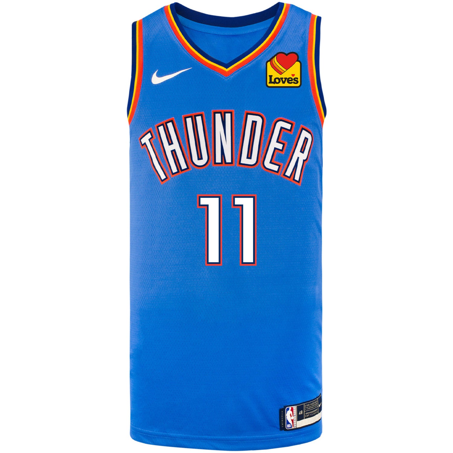 ISAIAH JOE NIKE ICON SWINGMAN JERSEY IN BLUE - FRONT VIEW