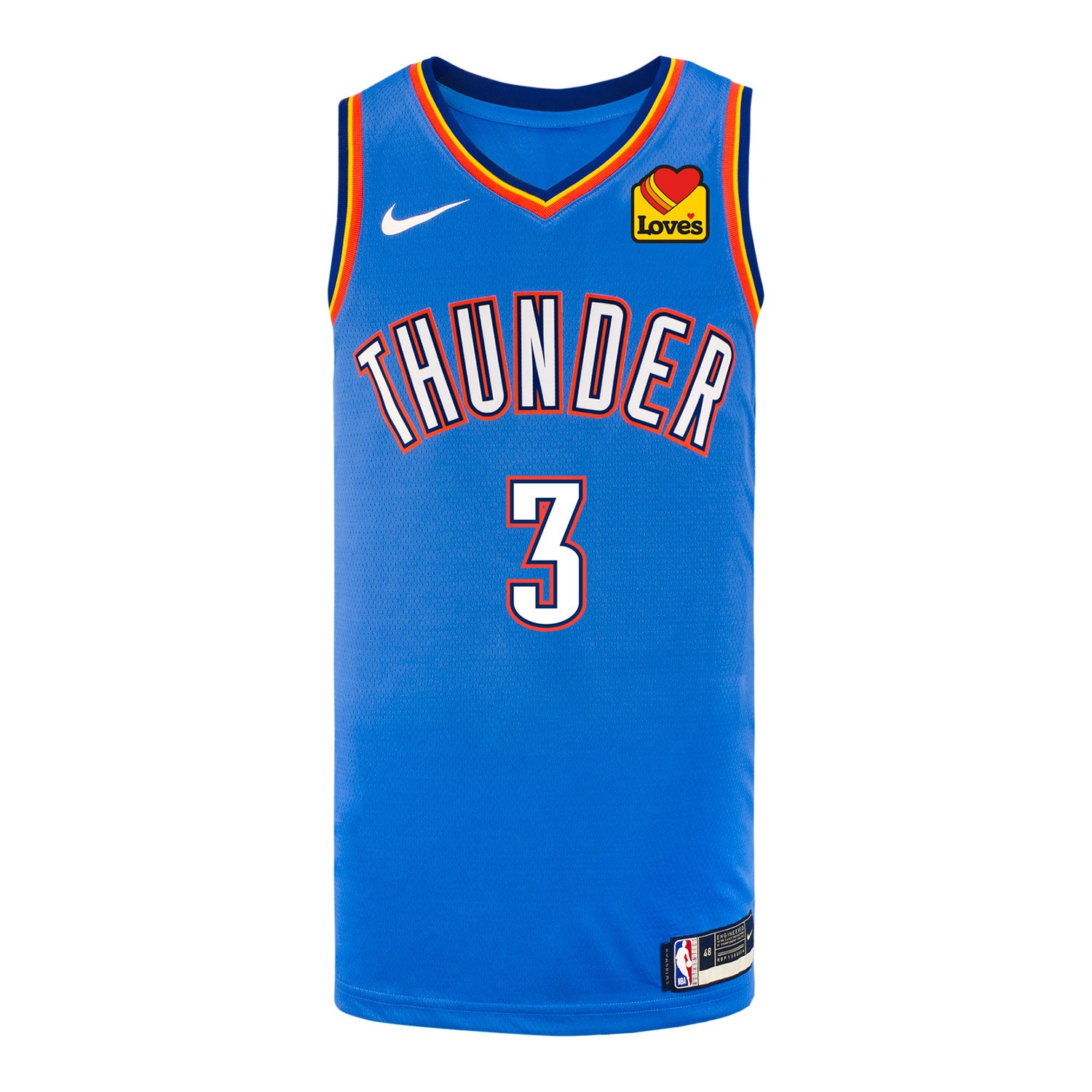 OKLAHOMA CITY THUNDER JARED McCAIN ICON SWINGMAN JERSEY - 2025-26 in Blue - Front View