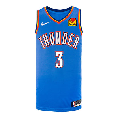 OKLAHOMA CITY THUNDER JARED McCAIN ICON SWINGMAN JERSEY - 2025-26 in Blue - Front View