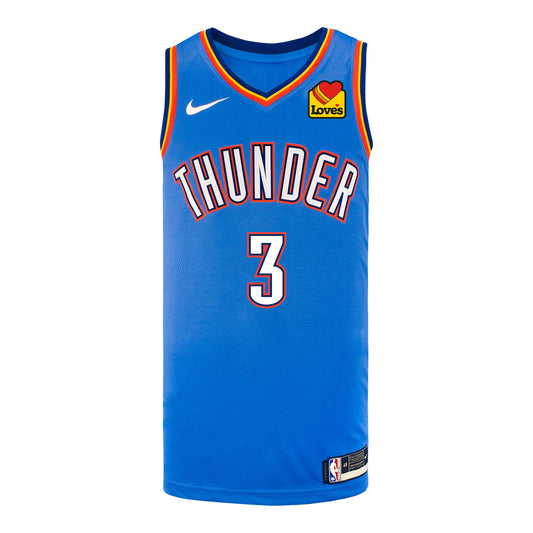 OKLAHOMA CITY THUNDER JARED McCAIN ICON SWINGMAN JERSEY - 2025-26 in Blue - Front View