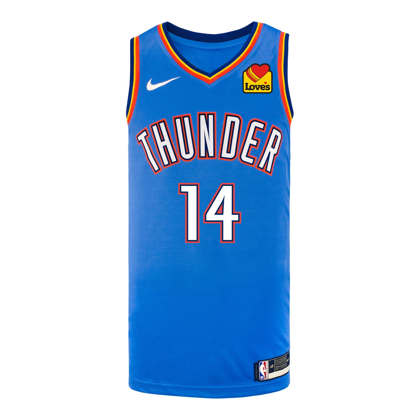 OKLAHOMA CITY THUNDER BENNETT STIRTZ ICON SWINGMAN JERSEY in Blue - Front view