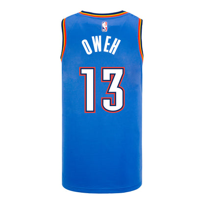 OKLAHOMA CITY THUNDER OTEGA OWEH ICON SWINGMAN JERSEY in Blue - Back View