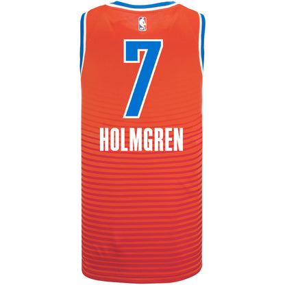 CHET HOLMGREN NIKE STATEMENT SWINGMAN JERSEY IN ORANGE - BACK VIEW