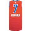 CHET HOLMGREN NIKE STATEMENT SWINGMAN JERSEY IN ORANGE - BACK VIEW