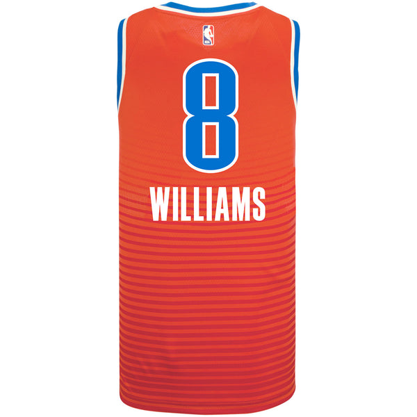 JALEN WILLIAMS NIKE STATEMENT SWINGMAN JERSEY IN ORANGE - BACK VIEW