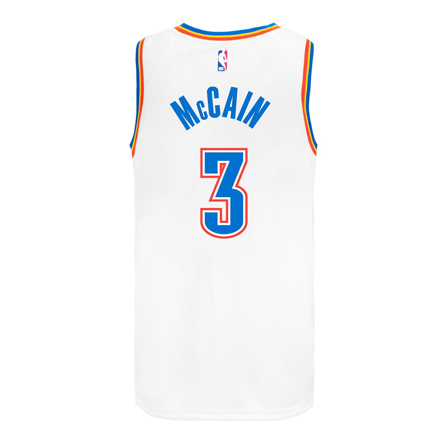 OKLAHOMA CITY THUNDER JARED McCAIN ASSOCIATION SWINGMAN JERSEY - 2025-26 in White - Back View