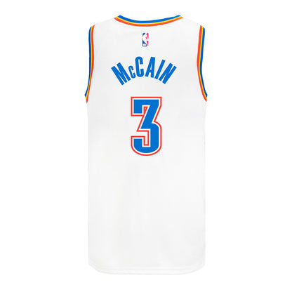 OKLAHOMA CITY THUNDER JARED McCAIN ASSOCIATION SWINGMAN JERSEY - 2025-26 in White - Back View