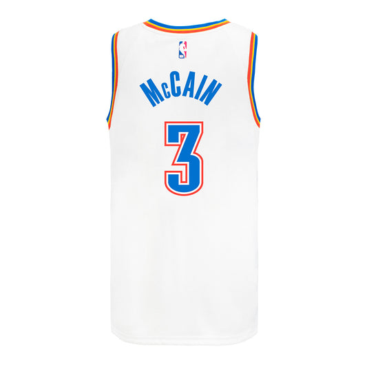 OKLAHOMA CITY THUNDER JARED McCAIN ASSOCIATION SWINGMAN JERSEY - 2025-26 in White - Back View
