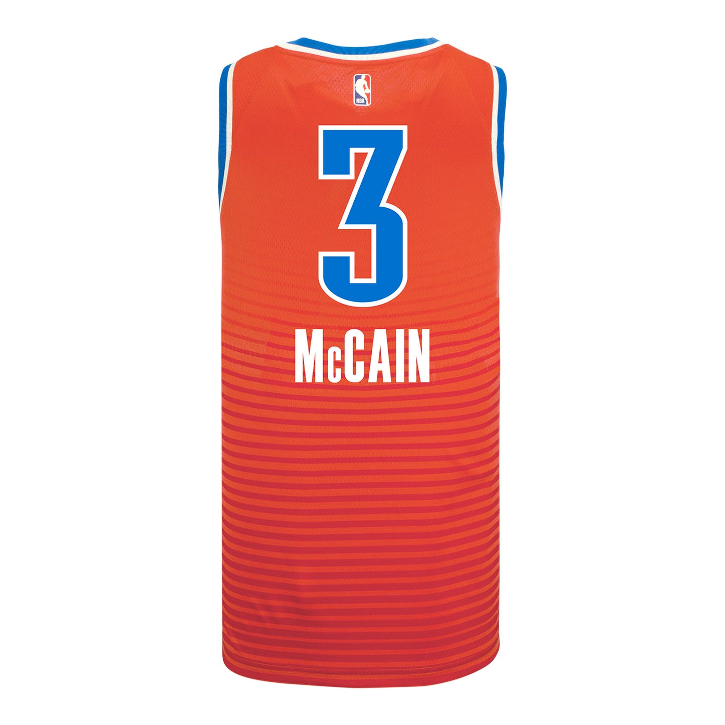 YOUTH OKLAHOMA CITY THUNDER JARED McCAIN STATEMENT SWINGMAN JERSEY - 2025-26 in Orange - Back View