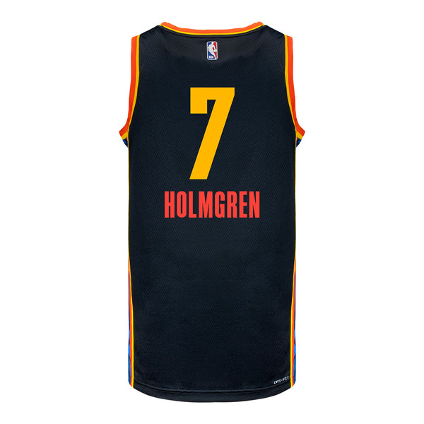 2024-25 OKLAHOMA CITY THUNDER CHET HOLMGREN CITY EDITION UNIFORM - Back View