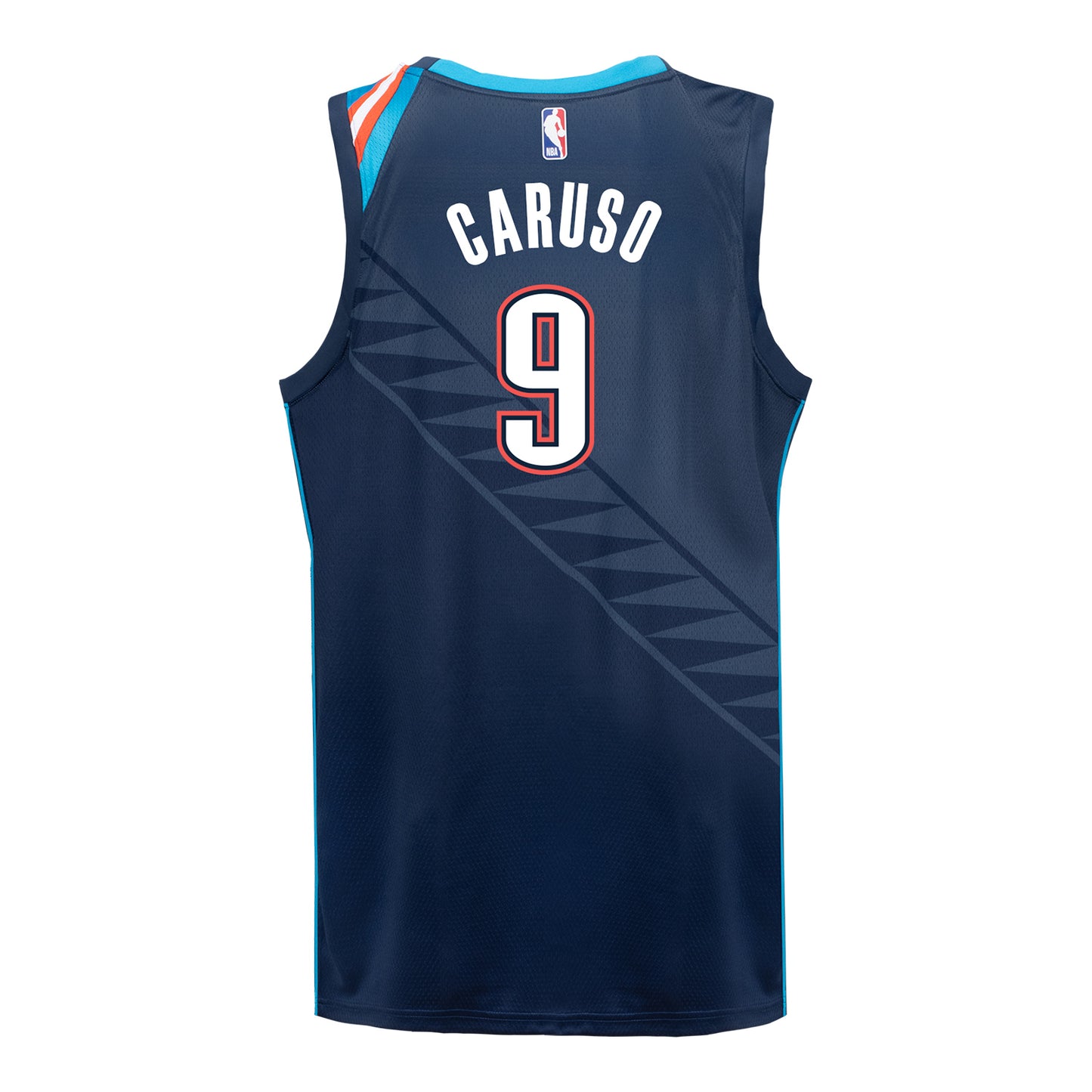 2025-26 OKLAHOMA CITY THUNDER ALEX CARUSO CITY EDITION SWINGMAN JERSEY in Navy - Back View