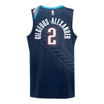2025-26 OKLAHOMA CITY THUNDER SHAI GILGEOUS-ALEXANDER CITY EDITION SWINGMAN JERSEY - Back View