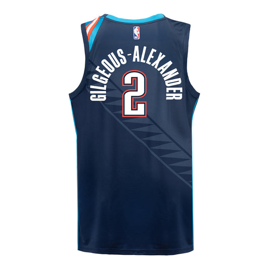 2025-26 OKLAHOMA CITY THUNDER SHAI GILGEOUS-ALEXANDER CITY EDITION SWINGMAN JERSEY - Back View