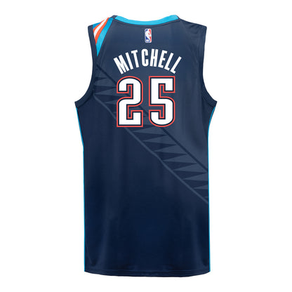 YOUTH 2025-26 OKLAHOMA CITY THUNDER AJAY MITCHELL CITY EDITION SWINGMAN JERSEY in Blue - Back View