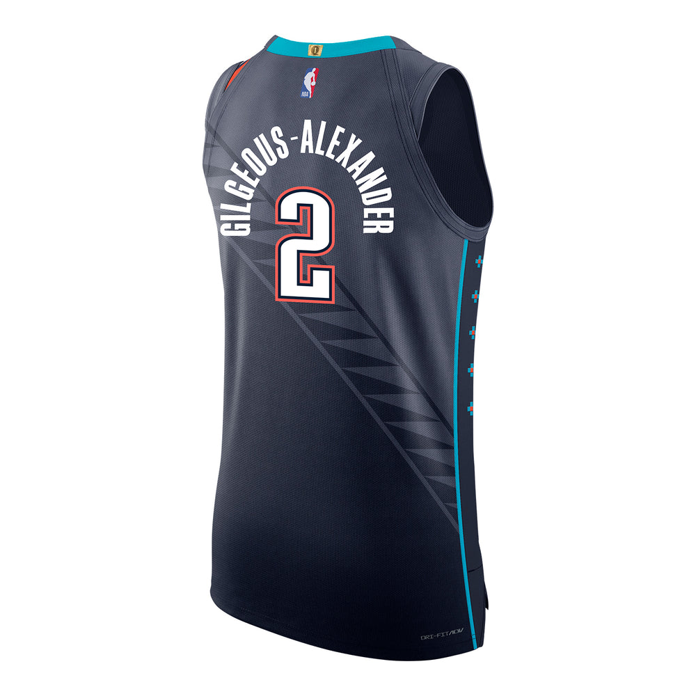 2025-26 OKLAHOMA CITY THUNDER SHAI GILGEOUS-ALEXANDER CITY EDITION AUTHENTIC JERSEY