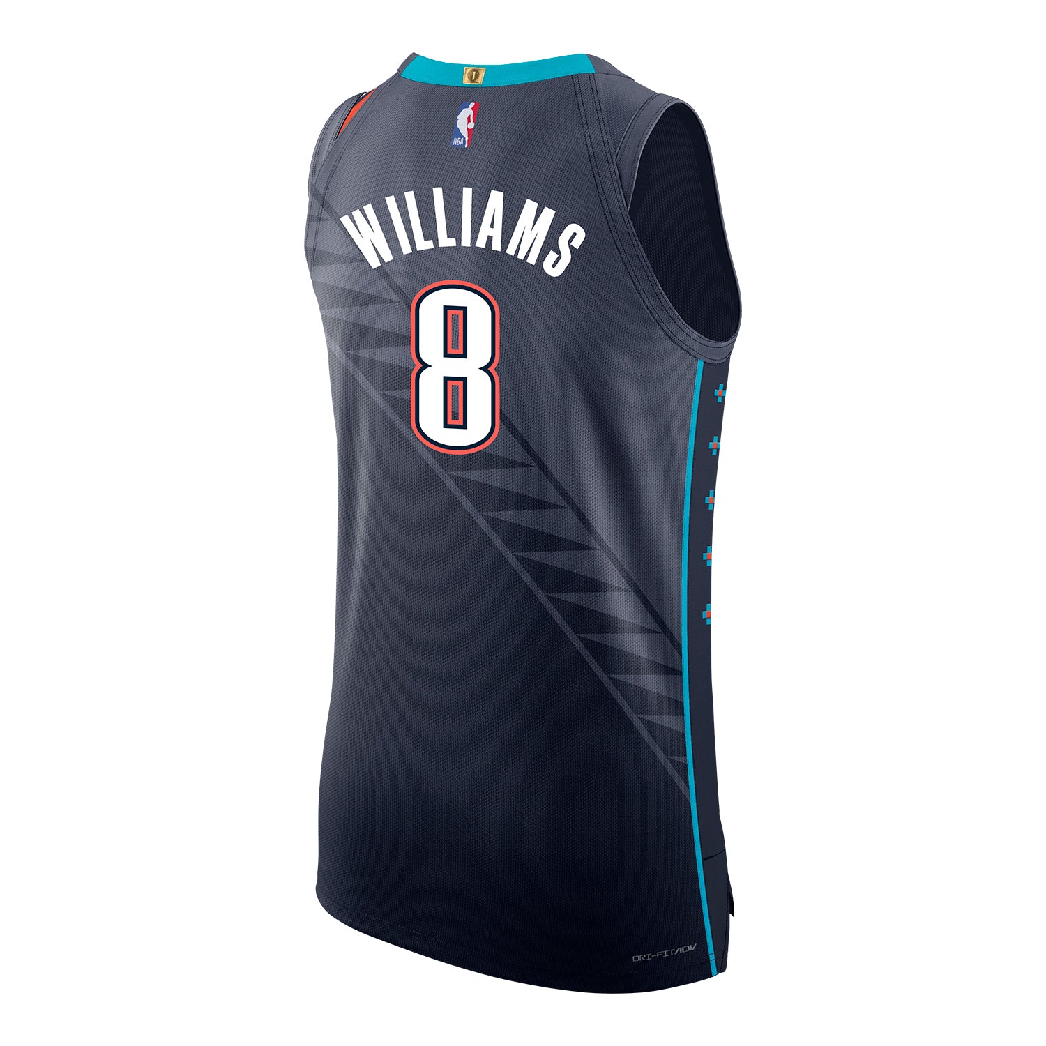 2025-26 OKLAHOMA CITY THUNDER JALEN WILLIAMS CITY EDITION AUTHENTIC JERSEY - Back View