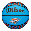 Oklahoma City Thunder Graffiti Basketball - Front View