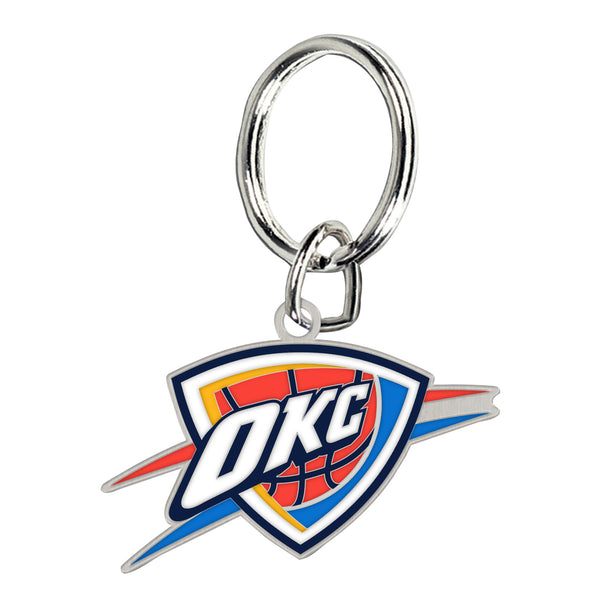 Oklahoma City Thunder Cloisonne Keychain - Front View