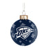 Oklahoma City Thunder Light Up Glass Ball Ornament In Navy - Front View